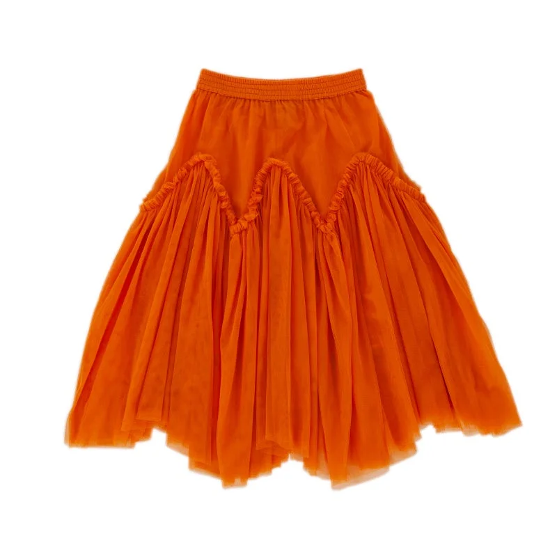 Peggy Harper Skirt - Peach Caramel lace skirt feminine