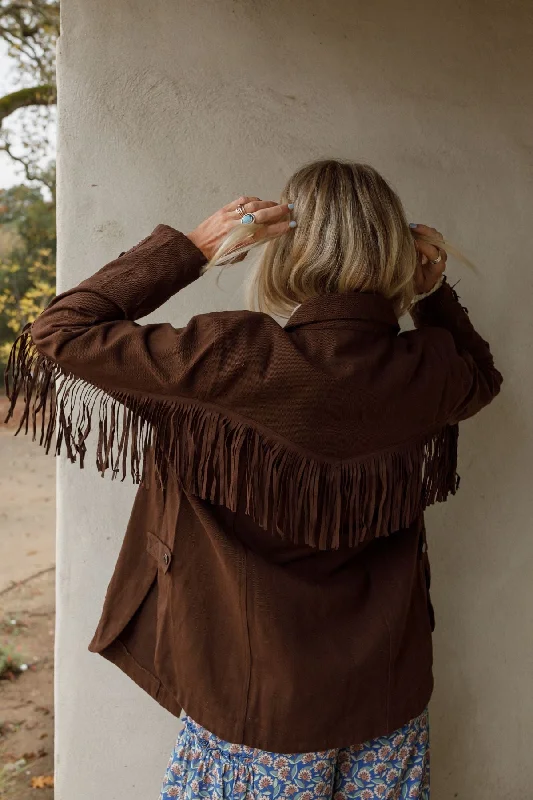 Jackson Hole Button Down Jacket - Chocolate Zip Front Button Front Snap Front