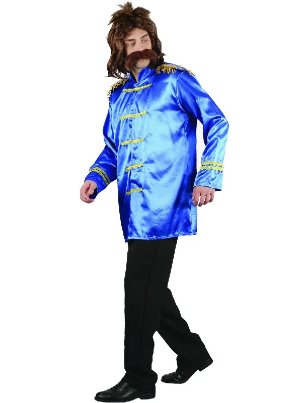 Sgt Pepper's Mens Blue Beatles Costume Jacket Ribbed Jacket Pleated Jacket Ruffled Jacket Sgt Pepper's Mens Blue Beatles Costume Jacket Ribbed Jacket Pleated Jacket Ruffled Jacket