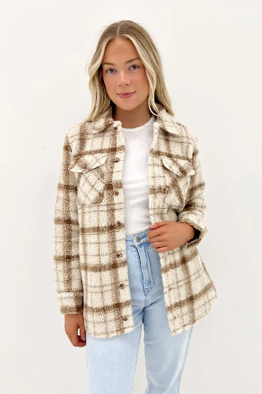Silent Sherpa Jacket Cloud Zippered Jacket Buttoned Jacket Snapped Jacket