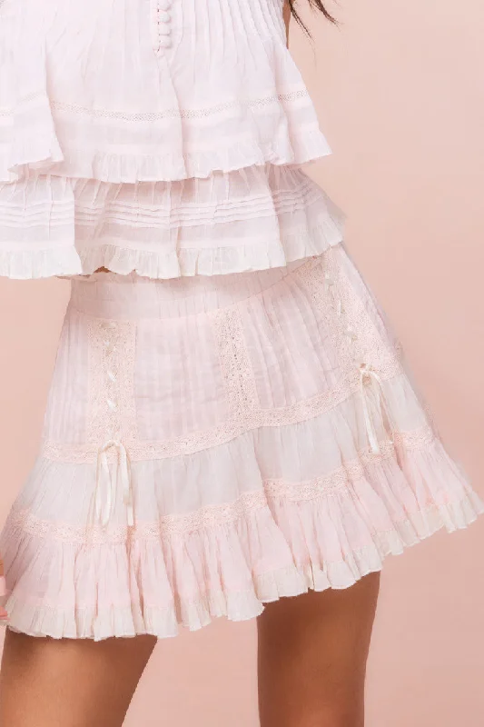 Trevina Cotton Mini Skirt slim fit skirt
