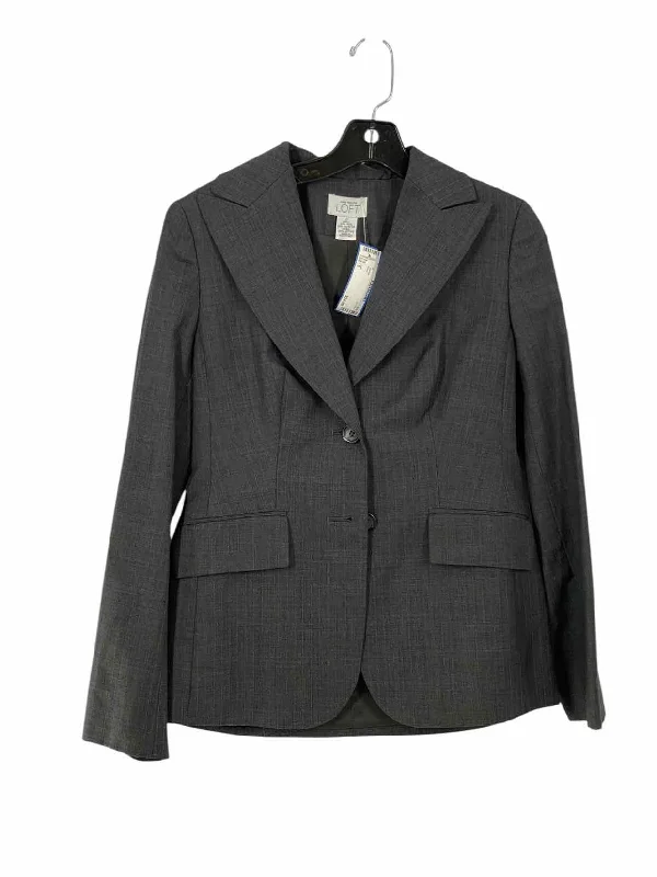Loft Size 0 Gray Jacket Print Jacket Jacquard Jacket Embroidered Jacket