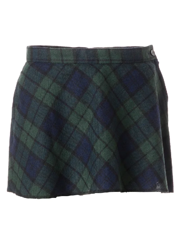 Label Super Short Tartan Skirt leather skirt bold