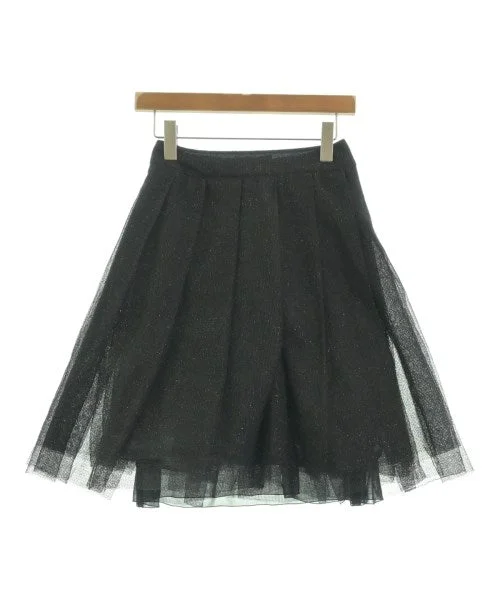 CHANEL Knee length skirts leather skirt bold