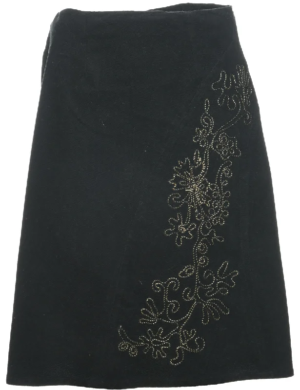 Corduroy A-line Skirt - S corduroy skirt durable