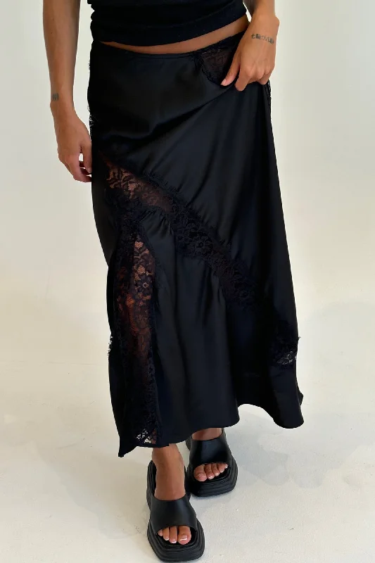 Jade Midi Skirt Back velvet skirt sumptuous