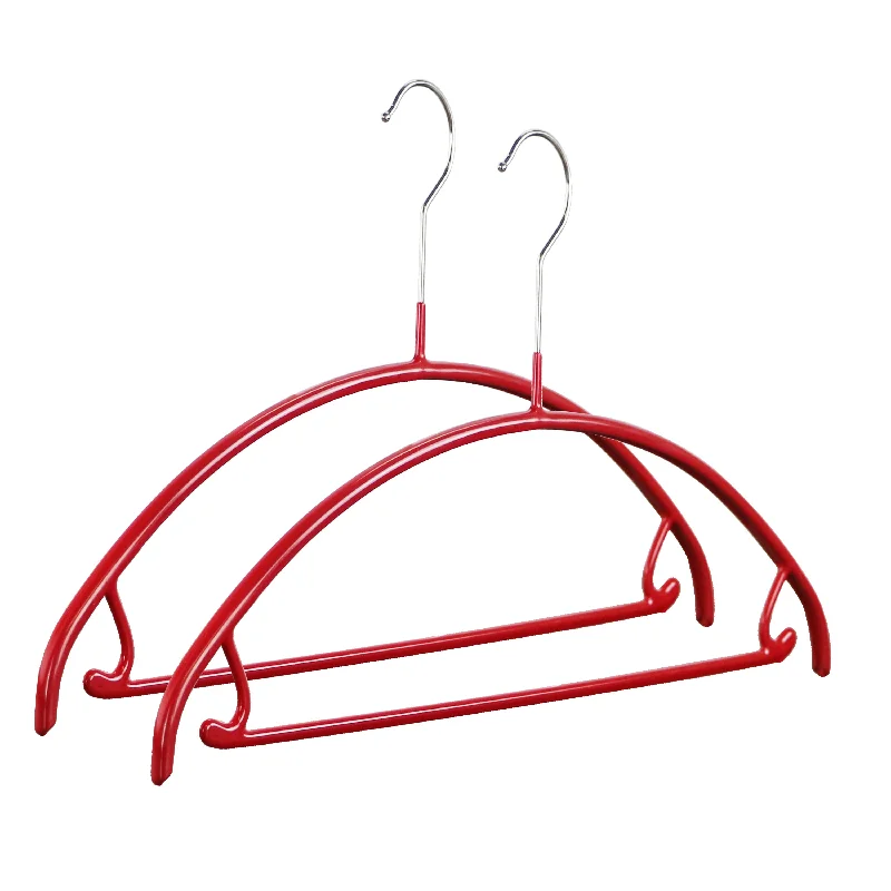 Euro Shirt, Sweater Hanger with Skirt Hooks, 42U, Red Spandex Rayon Corduroy