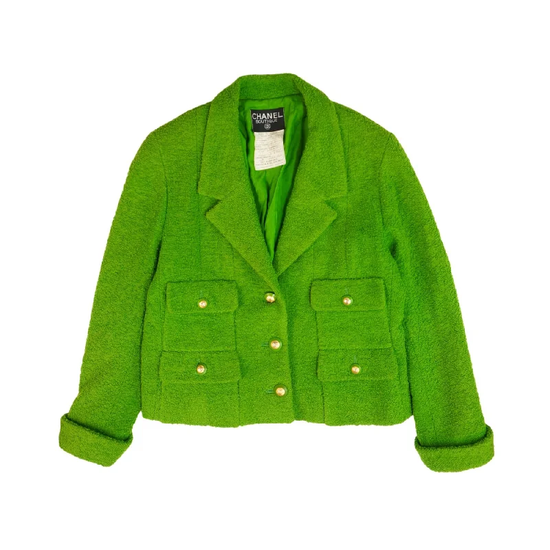 Chanel Vintage Jacket - Women's 42 Fleece Jacket Down Jacket Parka