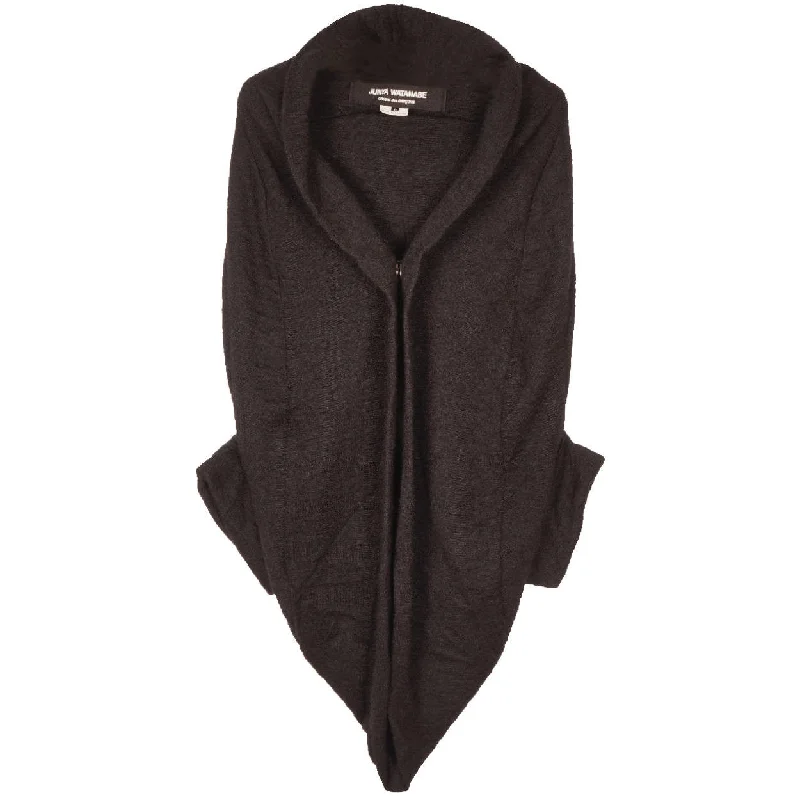 Vintage Black Cocoon Sweater Junya Watanabe Comme des Garcons Boat Neck Shawl Collar Notched Collar Vintage Black Cocoon Sweater Junya Watanabe Comme des Garcons Boat Neck Shawl Collar Notched Collar