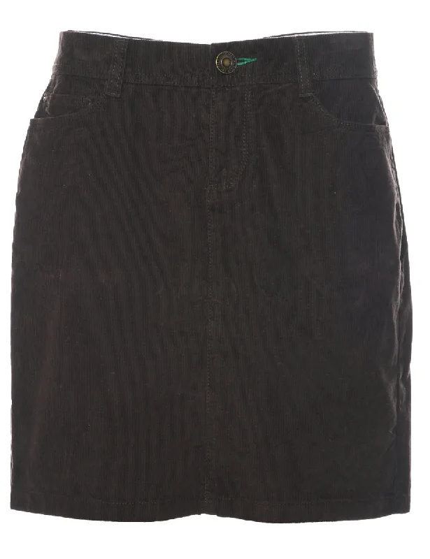 Corduroy Tommy Hilfiger Midi Skirt - M zip skirt side