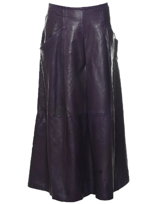 Leather Maxi Skirt - L velvet skirt plush