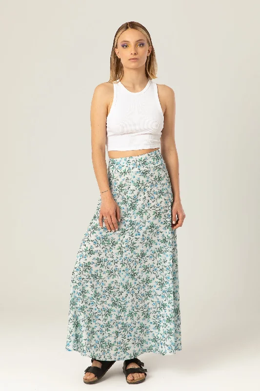 The Flower Skirt linen skirt light