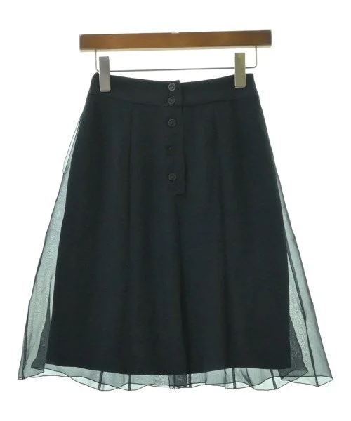 CHANEL Knee length skirts silk skirt lustrous