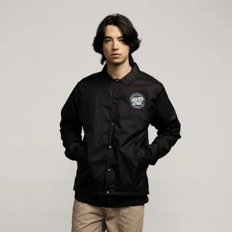 Santa Cruz Jacket Natas Screaming Panther - Black Toggled Jacket Drawstring Jacket Belted Jacket