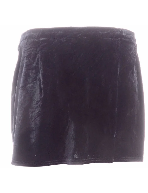 Label Velvet Mini Skirt corduroy skirt comfortable