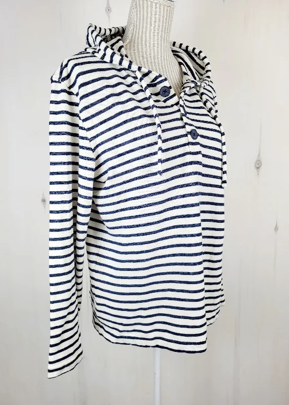 BANANA REPUBLIC STRIPED SWEATER LADIES MEDIUM PRE-LOVED Fleece Sweater Nylon Polyester BANANA REPUBLIC STRIPED SWEATER LADIES MEDIUM PRE-LOVED Fleece Sweater Nylon Polyester