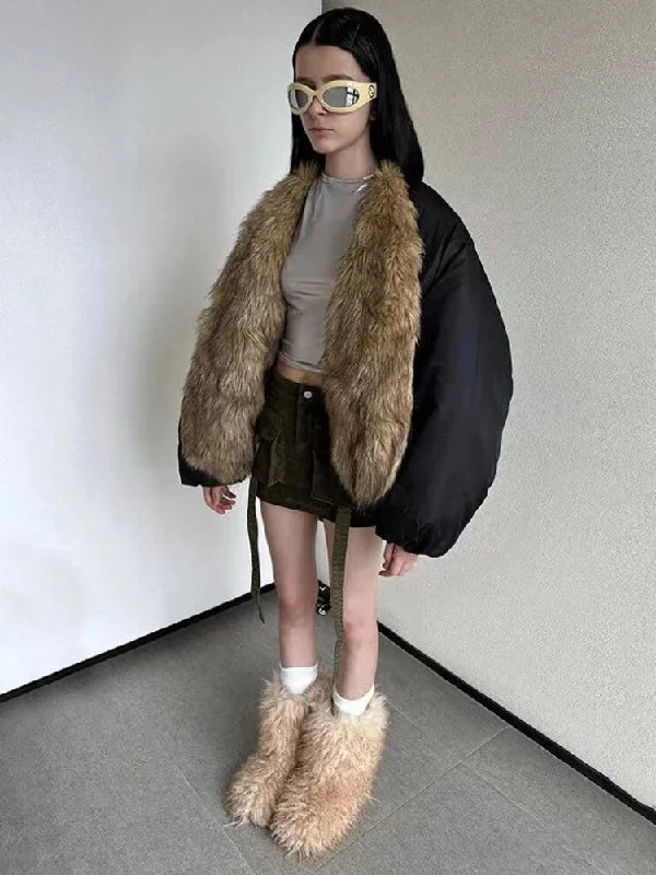 Faux Fur Puffer Jacket Denim Jacket Leather Jacket Suede Jacket