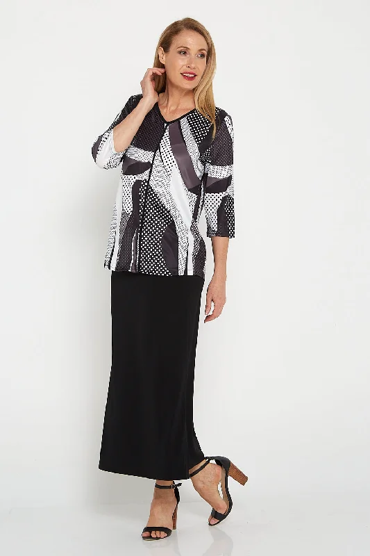 Montagu Skirt Black floral skirt print