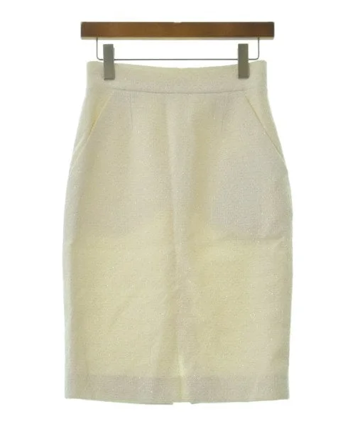CHANEL Knee length skirts denim skirt fashionable