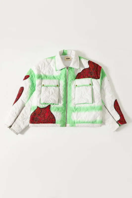 "CLOUDY LOVE" QUILTED JACKET Nylon Jacket Polyester Jacket Spandex Jacket