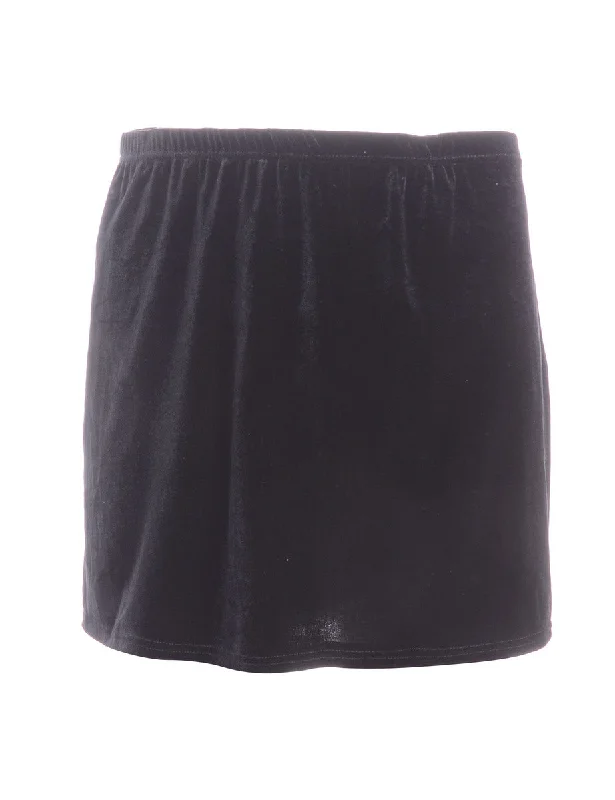 Label Velvet Mini Skirt lace skirt intricate