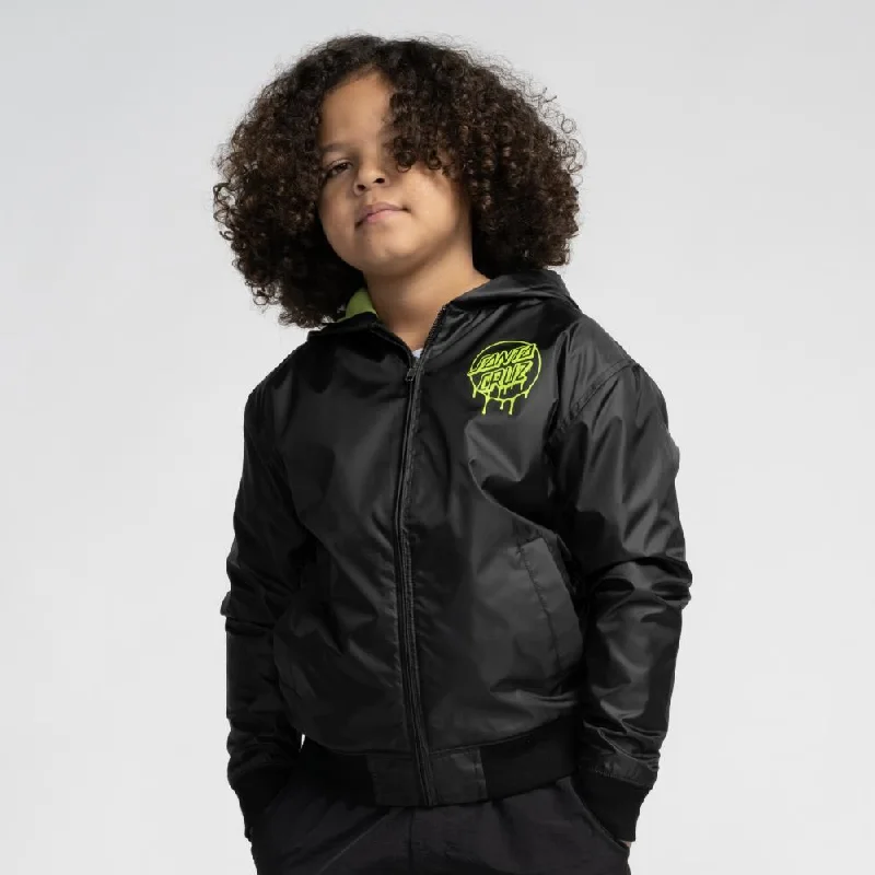 Santa Cruz Youth Jacket Youth Liquid Dot Jacket - Black Rayon Jacket Velvet Jacket Corduroy Jacket