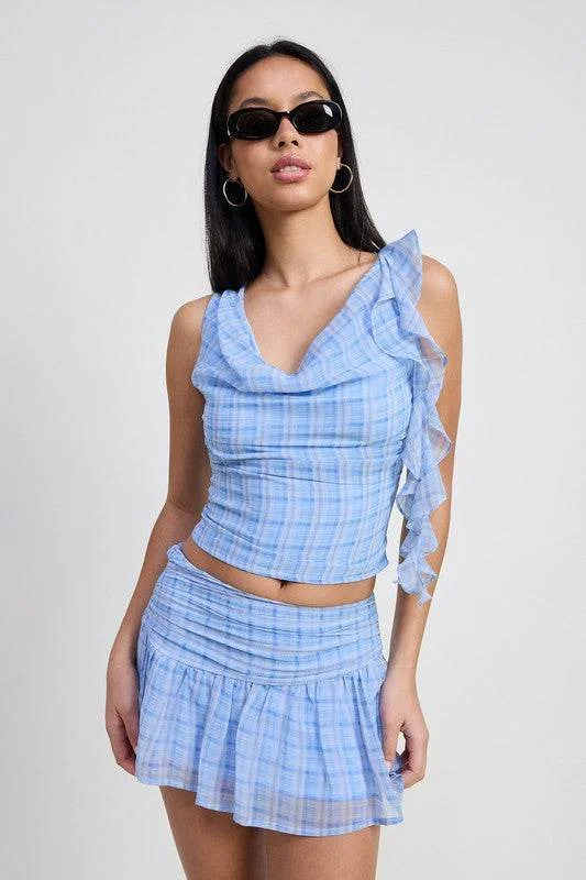 Mini Ruched Skirt relaxed fit skirt