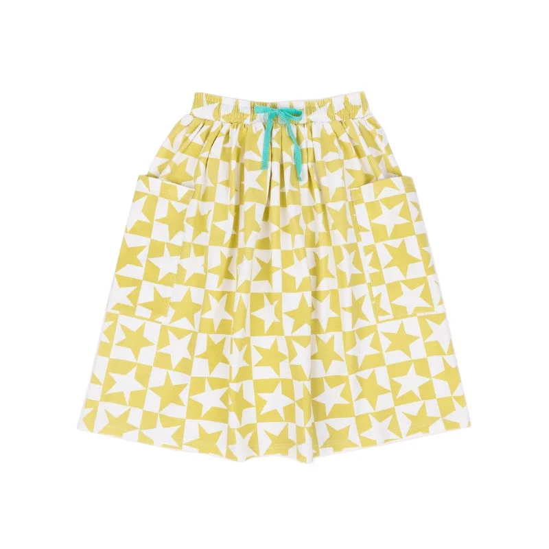 Olive And The Captain Willow Midi Skirt - Yellow Super Star wool skirt warm