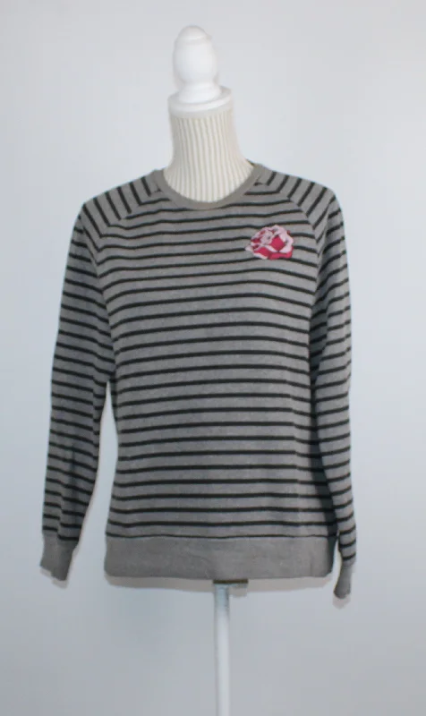 GEORGE STRIPED ROSE SWEATER MEDIUM PRE-LOVED Jersey Fabric Tulle Fabric Batik Fabric GEORGE STRIPED ROSE SWEATER MEDIUM PRE-LOVED Jersey Fabric Tulle Fabric Batik Fabric
