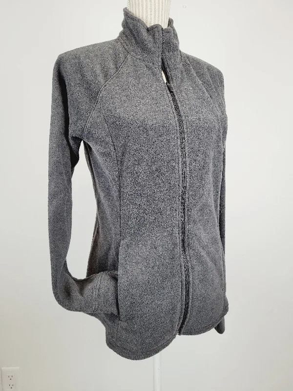 OLD NAVY ACTIVE GREY FLEECE ZIP SWEATER LADIES MEDIUM PRE-LOVED Striped Floral Plaid OLD NAVY ACTIVE GREY FLEECE ZIP SWEATER LADIES MEDIUM PRE-LOVED Striped Floral Plaid