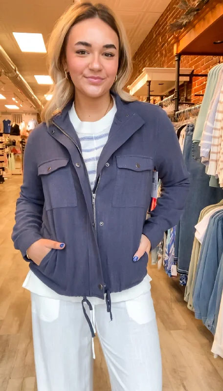 Utility Jacket | Slate One-Shoulder Jacket Off-the-Shoulder Jacket Asymmetrical Jacket Utility Jacket | Slate One-Shoulder Jacket Off-the-Shoulder Jacket Asymmetrical Jacket