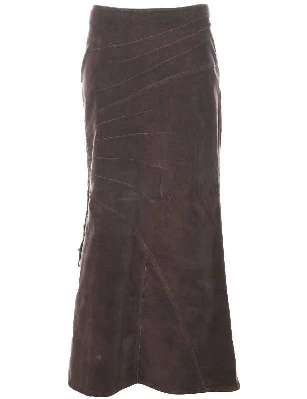 Corduroy Maxi Skirt - L slim fit skirt