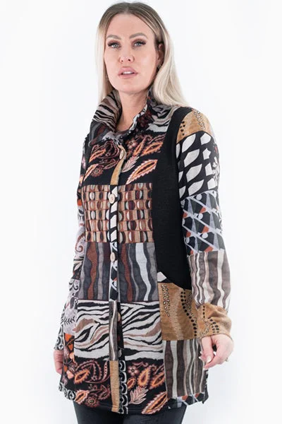 Autumn Print Jacket Tailored Jacket Straight Jacket A-Line Jacket