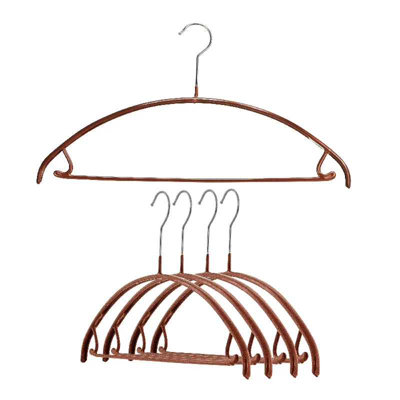 Euro Shirt, Sweater Hanger with Skirt Hooks, 42U, Copper Satin Fabric Silk Fabric Chiffon Fabric