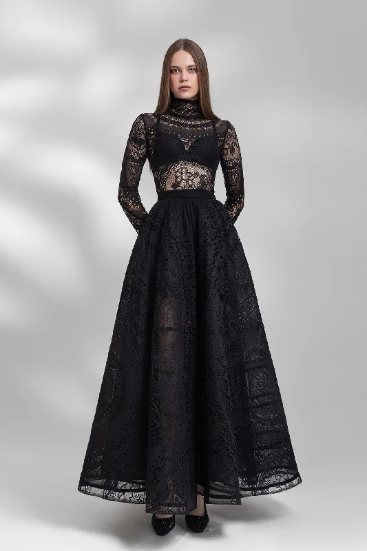 Skirt and top lace set chiffon skirt lightweight