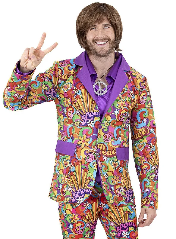 Peace And Love Mens 60s Rainbow Hippie Costume Jacket Denim Jacket Leather Jacket Suede Jacket Peace And Love Mens 60s Rainbow Hippie Costume Jacket Denim Jacket Leather Jacket Suede Jacket