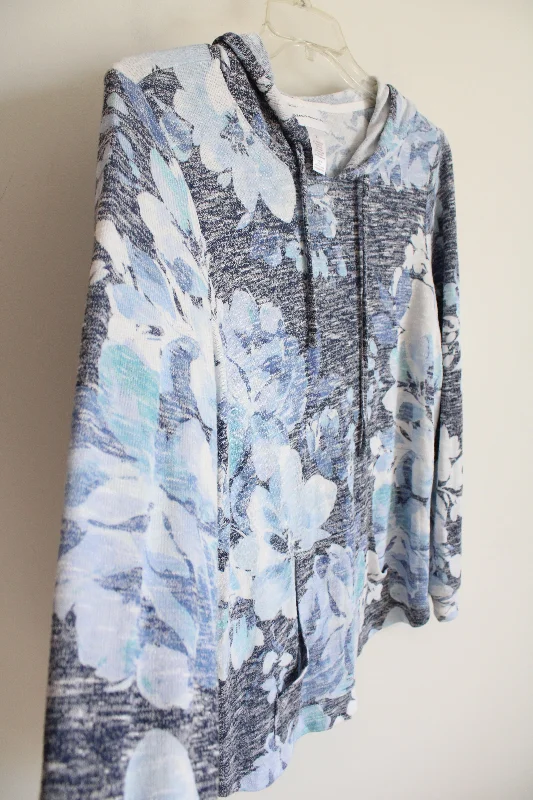 Alfred Dunner Blue Floral Lightweight Sweater Hoodie | S Wool Sweater Cotton Sweater Cashmere Sweater Alfred Dunner Blue Floral Lightweight Sweater Hoodie | S Wool Sweater Cotton Sweater Cashmere Sweater