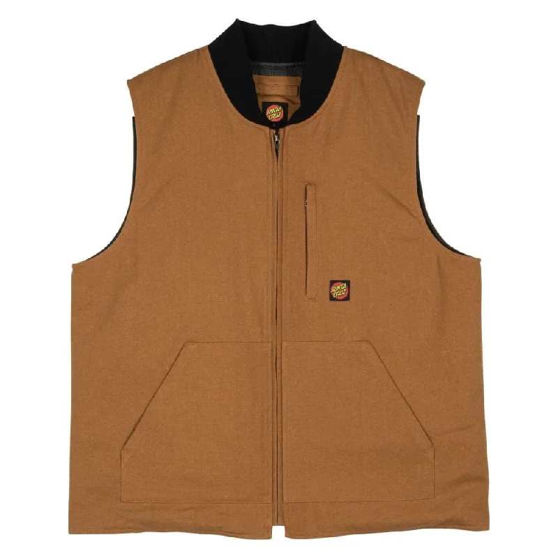 Santa Cruz Jacket Classic Label Vest - Biscuit Tiered Jacket Buttoned Jacket Zippered Jacket Santa Cruz Jacket Classic Label Vest - Biscuit Tiered Jacket Buttoned Jacket Zippered Jacket
