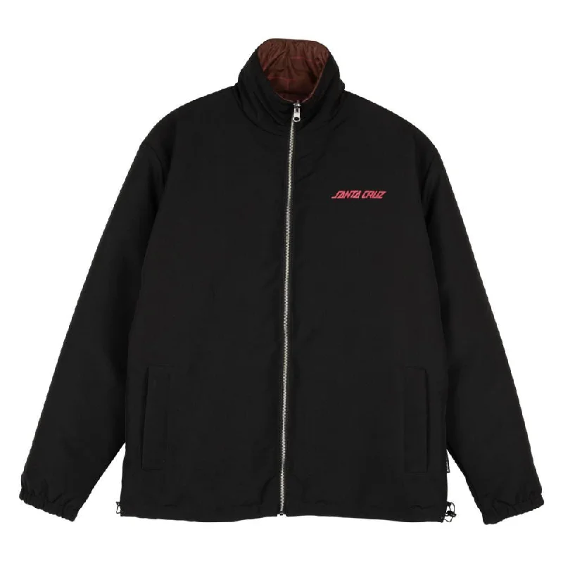 Santa Cruz Jacket Mimic Reversible - Black / Brick Satin Jacket Silk Jacket Chiffon Jacket Santa Cruz Jacket Mimic Reversible - Black / Brick Satin Jacket Silk Jacket Chiffon Jacket