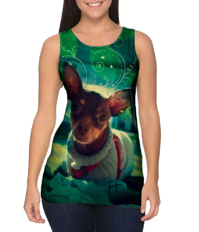 Cute Chihuahua Sweater Dog Zippered Front Buttoned Front Snap Front