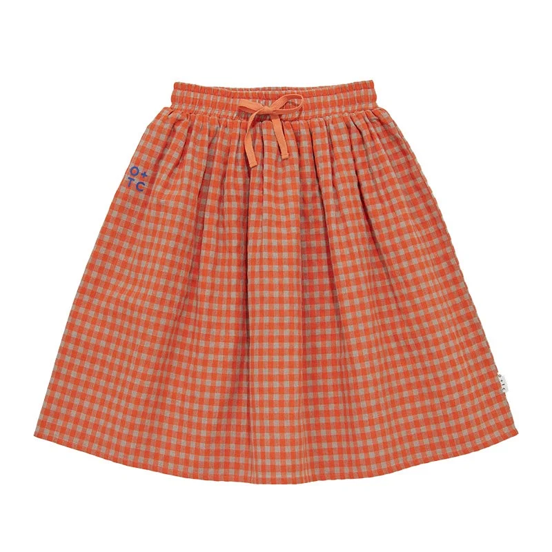 Olive And The Captain Hadley Skirt - Deli Check leather skirt modern