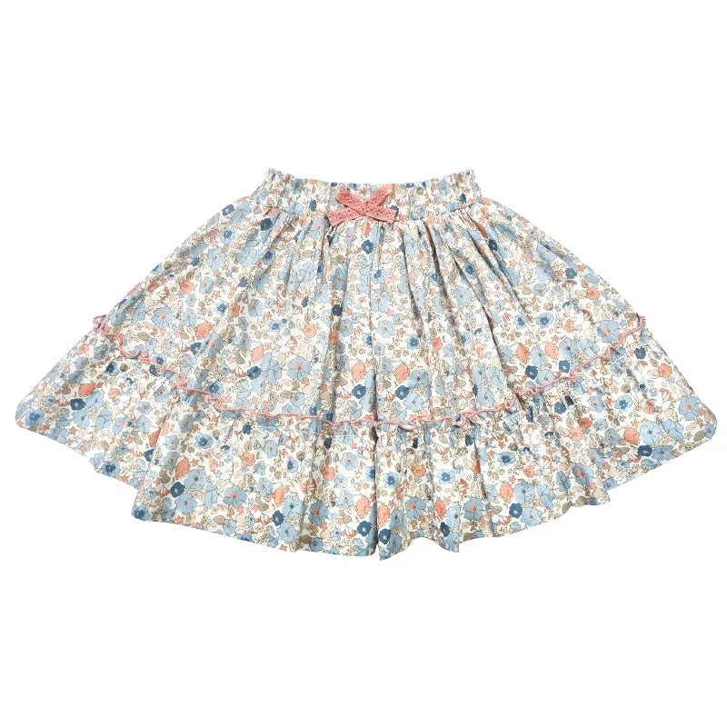 Albetta Skirt - Ella Print silk skirt sleek