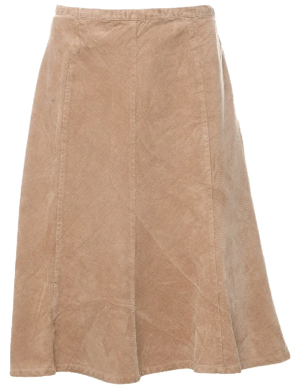 Corduroy A-line Skirt - M lace skirt intricate