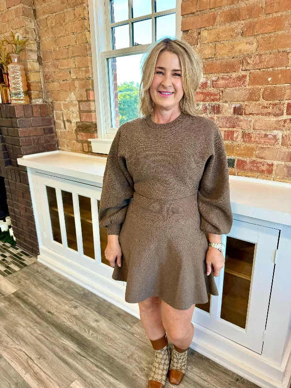 Cameron Sweater Dress Lace Blend Ribbed Blend Corduroy Blend