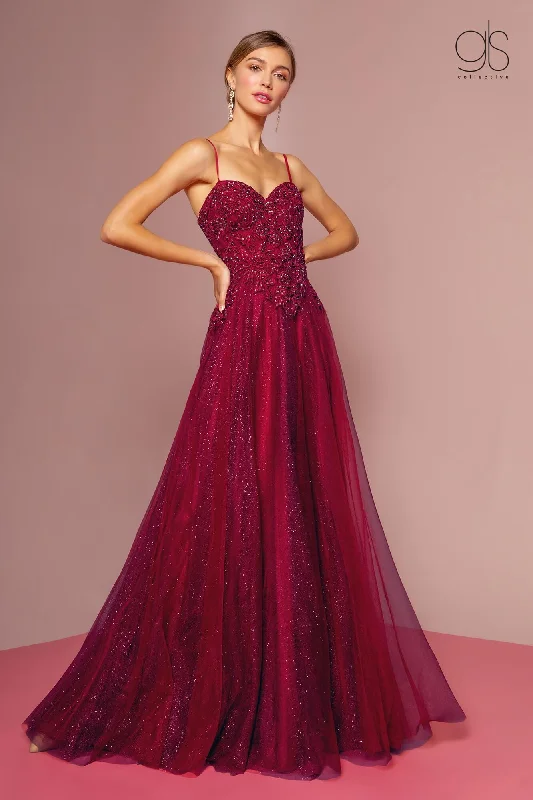 Embroidered Bodice and Mesh Glitter Floor Length Skirt wool skirt sturdy
