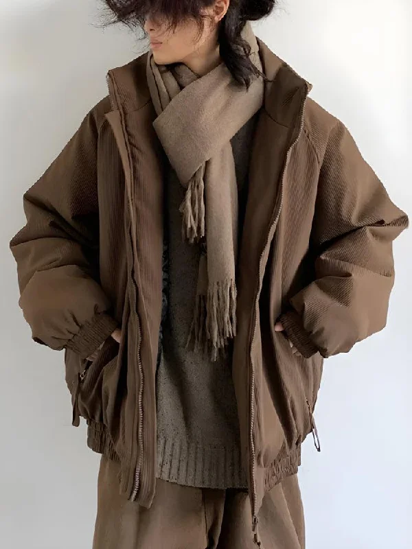 Ribbed High Neck Jacket Corduroy Jacket Velvet Jacket Brocade Jacket