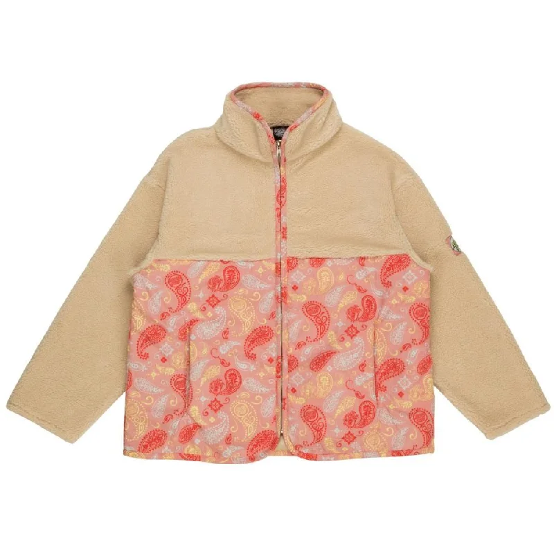 Santa Cruz Womens Jacket Screaming Paisley Teddy Jacket - Ecru Belted Jacket Elasticated Jacket Padded Jacket Santa Cruz Womens Jacket Screaming Paisley Teddy Jacket - Ecru Belted Jacket Elasticated Jacket Padded Jacket