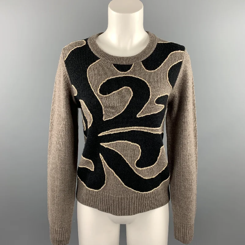 MARC by MARC JACOBS Size L Taupe Knitted Merino Wool Sweater Stretchy Elastic Breathable MARC by MARC JACOBS Size L Taupe Knitted Merino Wool Sweater Stretchy Elastic Breathable