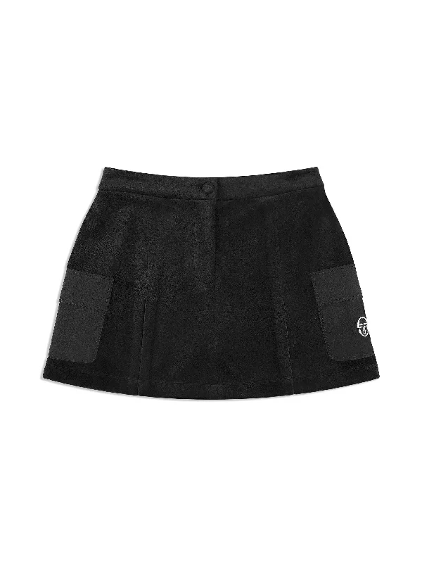 Adele Velour Skirt- Black Beauty patchwork skirt art