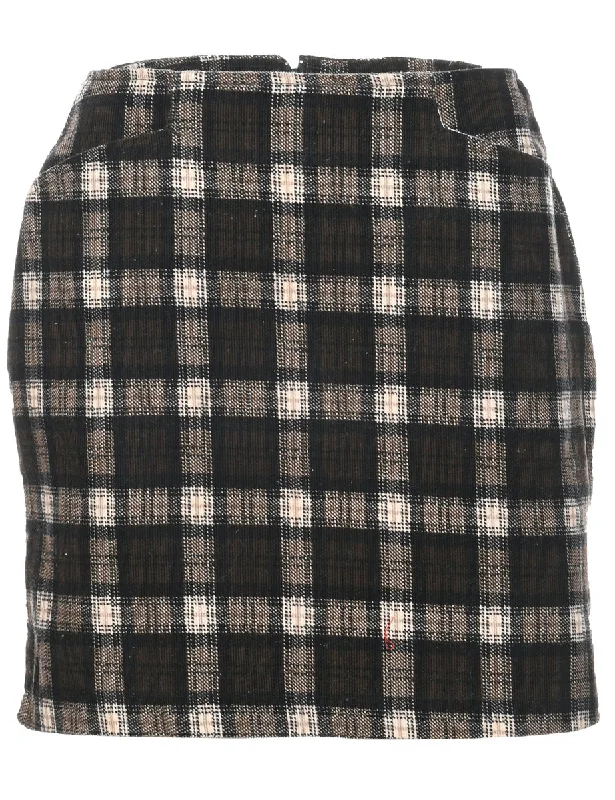Corduroy A-line Skirt - S cashmere skirt rich